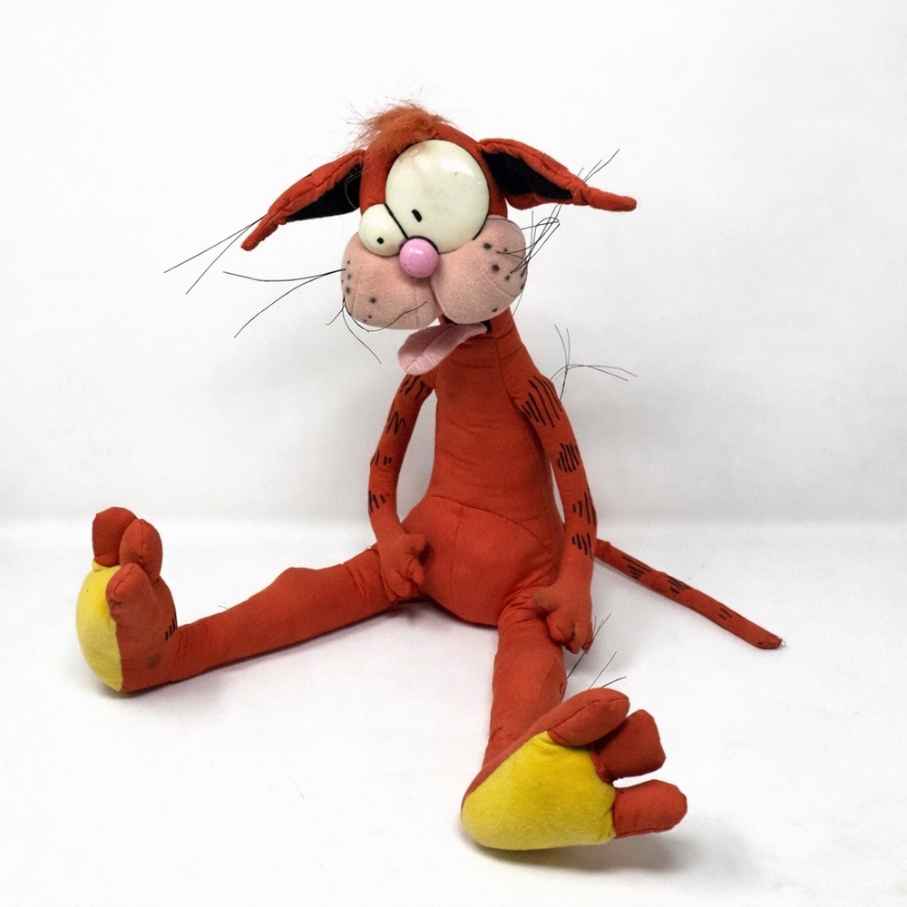 Bloom County Bill 'N Opus Bill the Cat Large Plush Doll (1987, Dakin) 15”